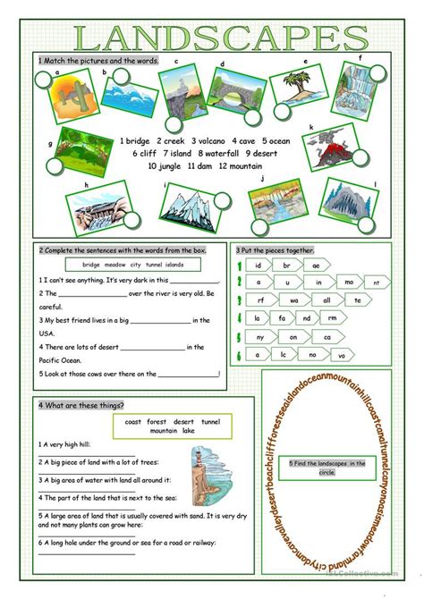 Free Printable Landforms Worksheets