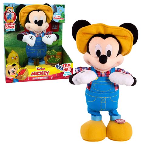 Disney Junior Mickey Mouse E-I-Oh! Mickey Mouse Feature Plush, Ages 3 ...