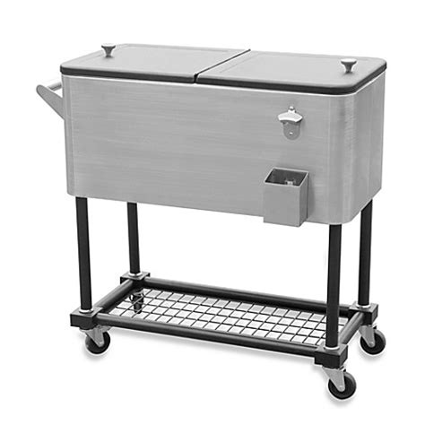 Stainless Steel 80-Quart Beverage Cooler Cart - Bed Bath & Beyond