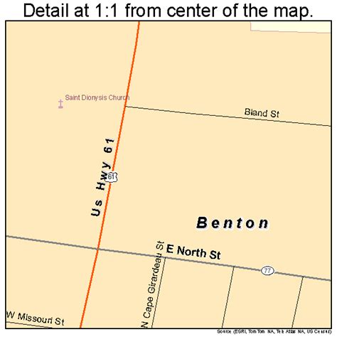 Benton Missouri Street Map 2904798