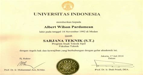 Contoh Ijazah S1 Manajemen Informatika - IMAGESEE