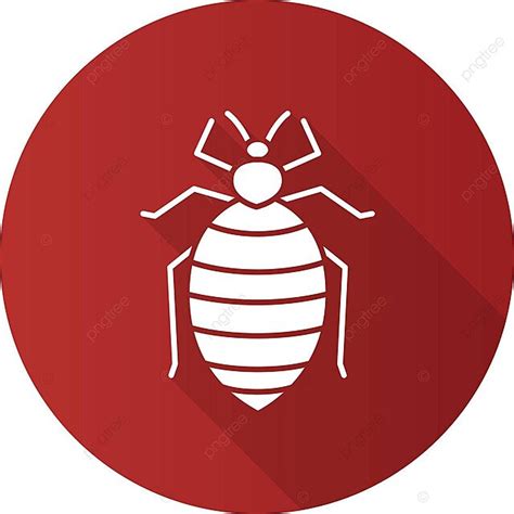 Icon Depicting A Bed Bug In Flat Design With Long Shadow And Glyph Style Vector, Cimicidae, Flat ...