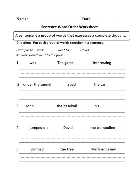 Beginner Sentence Building Worksheets Here is a graphic preview for all the kindergar ...