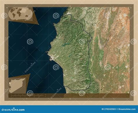 Lattakia, Syria. Low-res Satellite. Major Cities Stock Illustration - Illustration of region ...