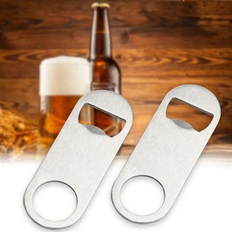 Beer Bottle Opener Durable Flat Stainless Steel Mini Beer Bottle Opener can Jar Opener-in ...