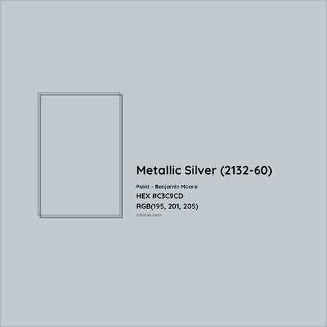 Benjamin Moore Metallic Silver (2132-60) Paint color codes, similar paints and colors - colorxs.com