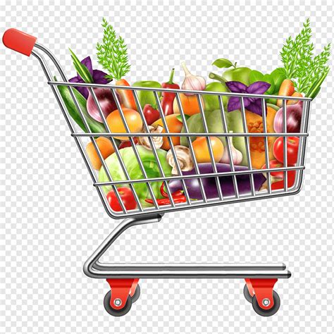 Shopping cart, vegetables, food, tomato, supermarket png | PNGWing