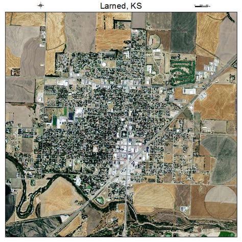 Aerial Photography Map of Larned, KS Kansas