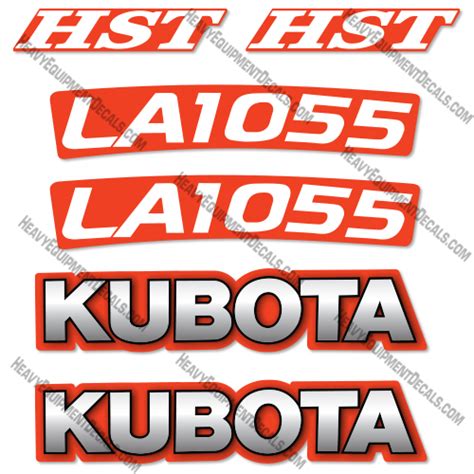 Kubota LA1055 Loader Arms Decal Kit