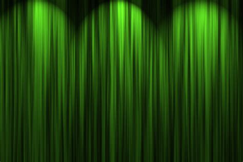 Green Stage Curtain With Spot Lights Stock Photo - Download Image Now ...