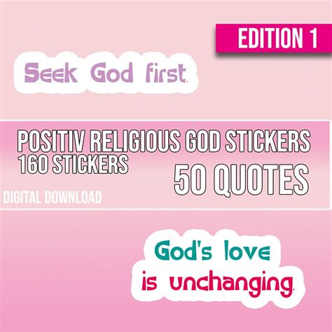 160 RELIGIOUS STICKERS God Quotes Digital Stickers Goodnotes - Etsy