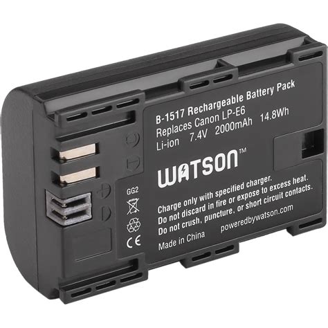 Watson LP-E6 Lithium-Ion Battery Pack (7.4V, 2000mAh) B-1517 B&H