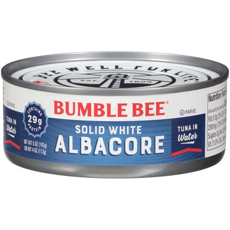 Buy Bumble Bee Solid White Albacore Tuna in Water, 5 oz Can (Pack of 24) - Wild Caught Tuna ...