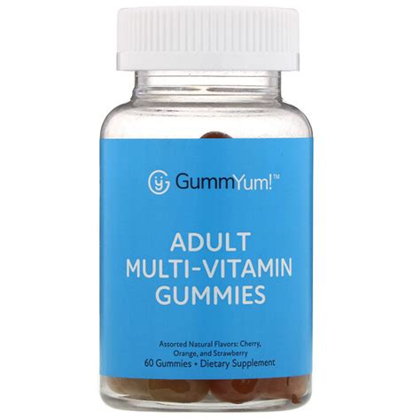 GummYum!, Adult Multi-Vitamin Gummies, Assorted Natural Flavors, 60 ...