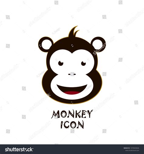 Cute Smiling Emoji Monkey Isolated Vector Stock Vector (Royalty Free) 1079943026 | Shutterstock