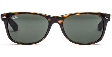 Ray-Ban New Wayfarer 2132 902L 5518 Tortoise/Crystal Green | Lensbest