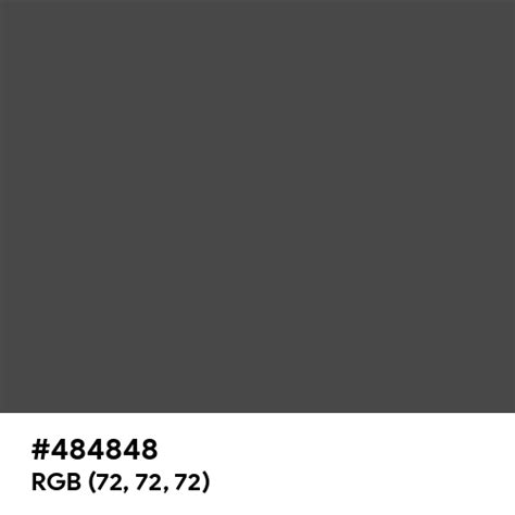 Dark Heather Grey color hex code is #484848