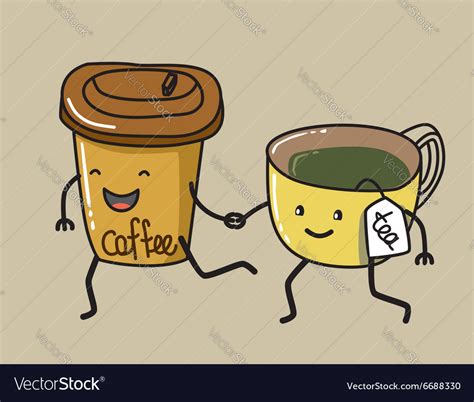 Coffee and tea Royalty Free Vector Image - VectorStock