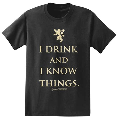Game of Thrones I Drink and Know Things T-Shirt | Game of Thrones Gifts For Men | POPSUGAR ...