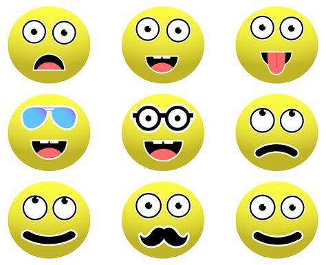 Emoji Face Set Clip Art Image - ClipSafari