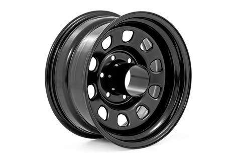 Steel Wheel | Black | 15x8 | 6x5.5 | 4.25 Bore l -19 | Rough Country