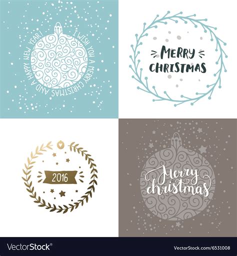 Christmas and new year cards Royalty Free Vector Image