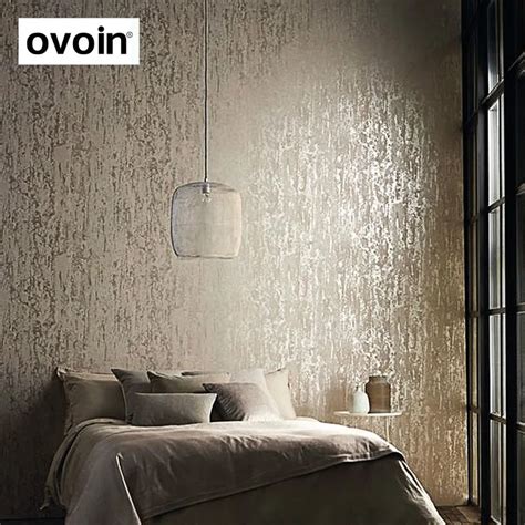 White,Brown Abstract Metallic Embossed Plain 3D Textured Wallpaper Luxury Thick Wall Paper For ...