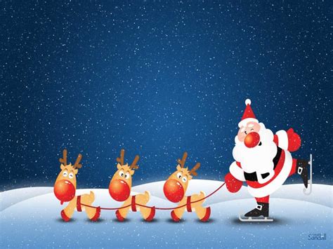 Santa Claus Art Backgrounds for Powerpoint Templates - PPT Backgrounds