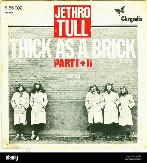 Vintage single record cover - Jethro Tull - Thick As A Brick - D - 1971 ...