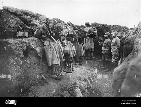 Austrian troops in trench, Eastern Front, Poland, WW1 Stock Photo ...