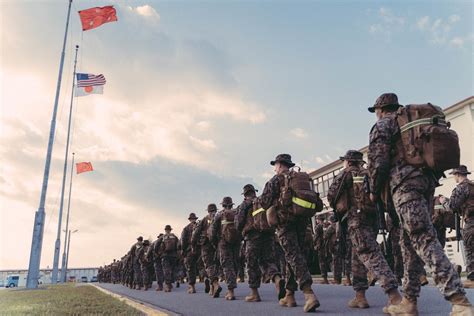 DVIDS - Images - Headquarters Battalion conducts a 6-mile hike on Camp Courtney, Okinawa [Image ...