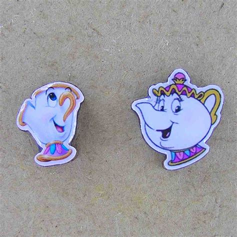 Chip and Mrs Potts - The Unusual Earring Co