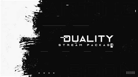 Duality, Twitch Overlay : Clean Black and White Stream Package - YouTube