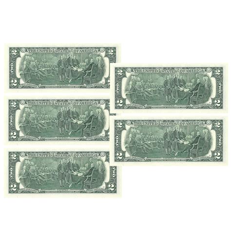 2003 $2 U.S. Federal Reserve Notes // Set of 5 Sequential Serial ...