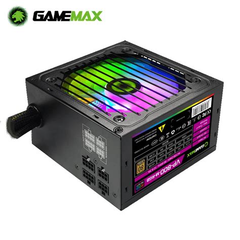 Gamemax Power Supply Rgb Psu True Rated 800w Semi Modular 80 Plus ...