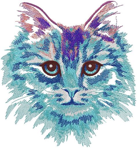 cat face embroidery design – free embroidery design