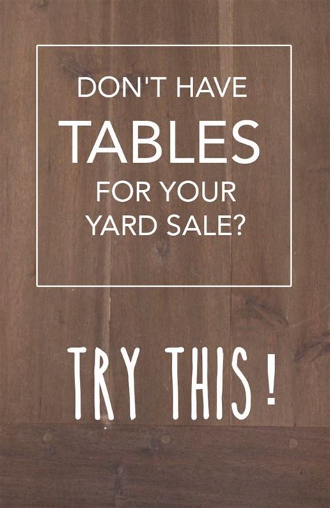 10 Ingenious Ways to have a Yard Sale without Tables - Garage Sale Blog ...