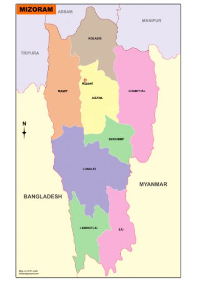 Mizoram Map - Download Free Map Of Mizoram In PDF - Infoandopinion