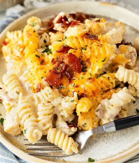 Chicken Bacon Ranch Pasta - The Cozy Cook