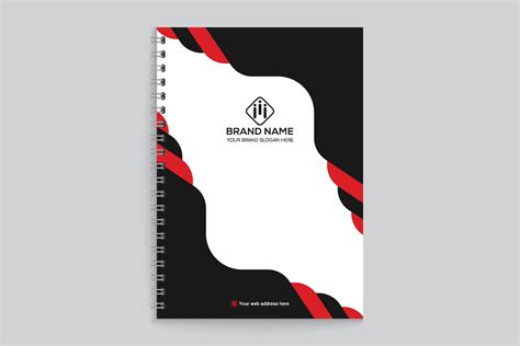 Red and black color notebook cover design 26326090 Vector Art at Vecteezy