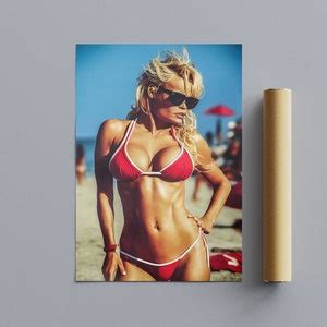 Pamela Anderson, Baywatch Poster or Canvas, Man Cave Wall Art, Sexy ...