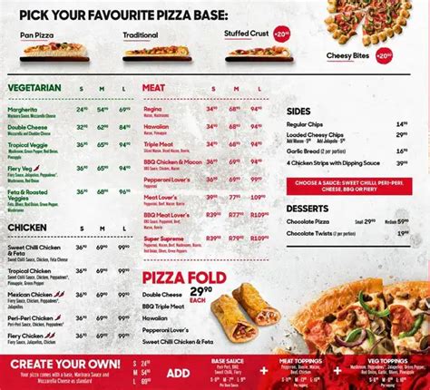 Menu au Pizza Hut restaurant, Pretoria, Shop 1, Lynnridge Mall Corner Freesia Street &, Jacobson Dr