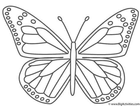 Monarch Butterfly - Coloring Page (Insects)