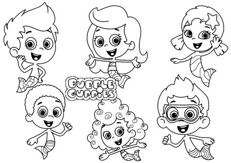 Free Printable Bubble Guppies Coloring Pages - Printable Word Searches