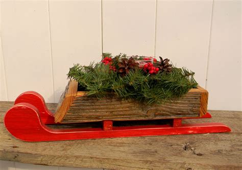 READY TO SHIP Barn wood sled decor Home decor Christmas | Etsy | Sled decor, Wood sled decor ...