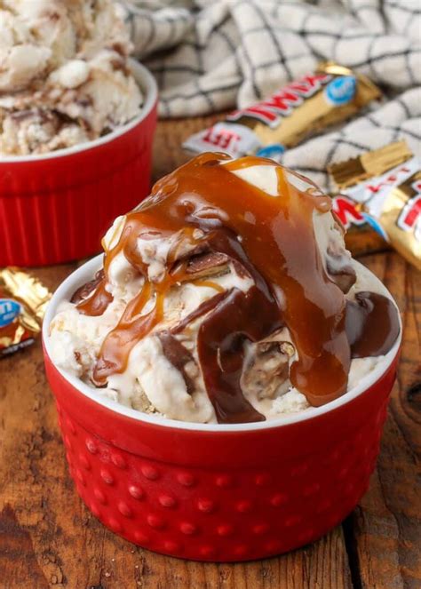 Twix Ice Cream - Barefeet in the Kitchen