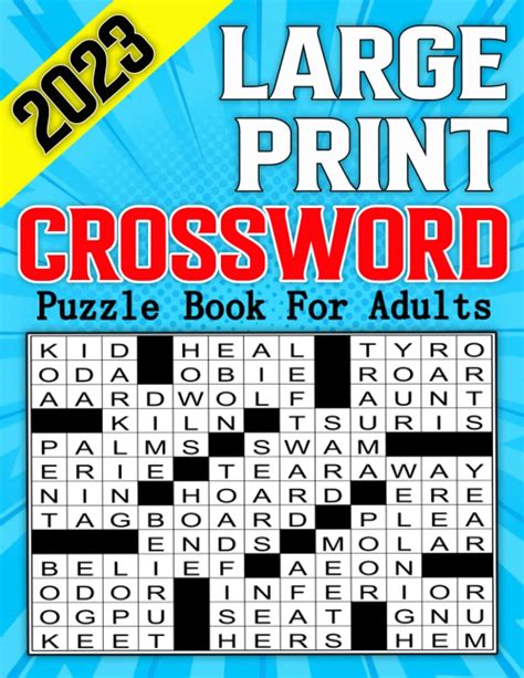 2023 Large Print Crossword Puzzle Books For Adults: 2023 Large Print ...