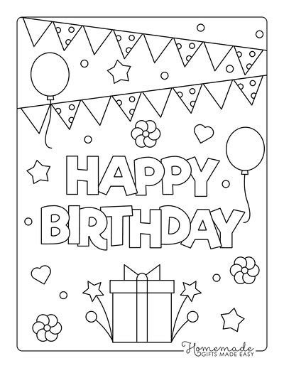 Birthday Coloring Pages Printable