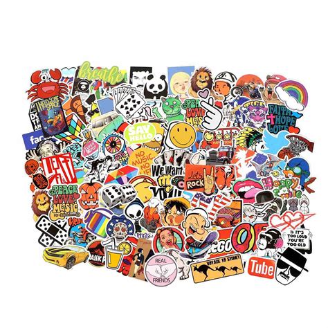 Buy Cool Random Stickers Pack 55-500pcs Laptop Stickers Bomb Vinyl ...