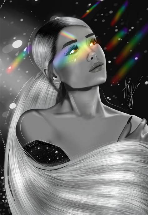 Ariana Grande black and white by RainbowSmile6 on DeviantArt